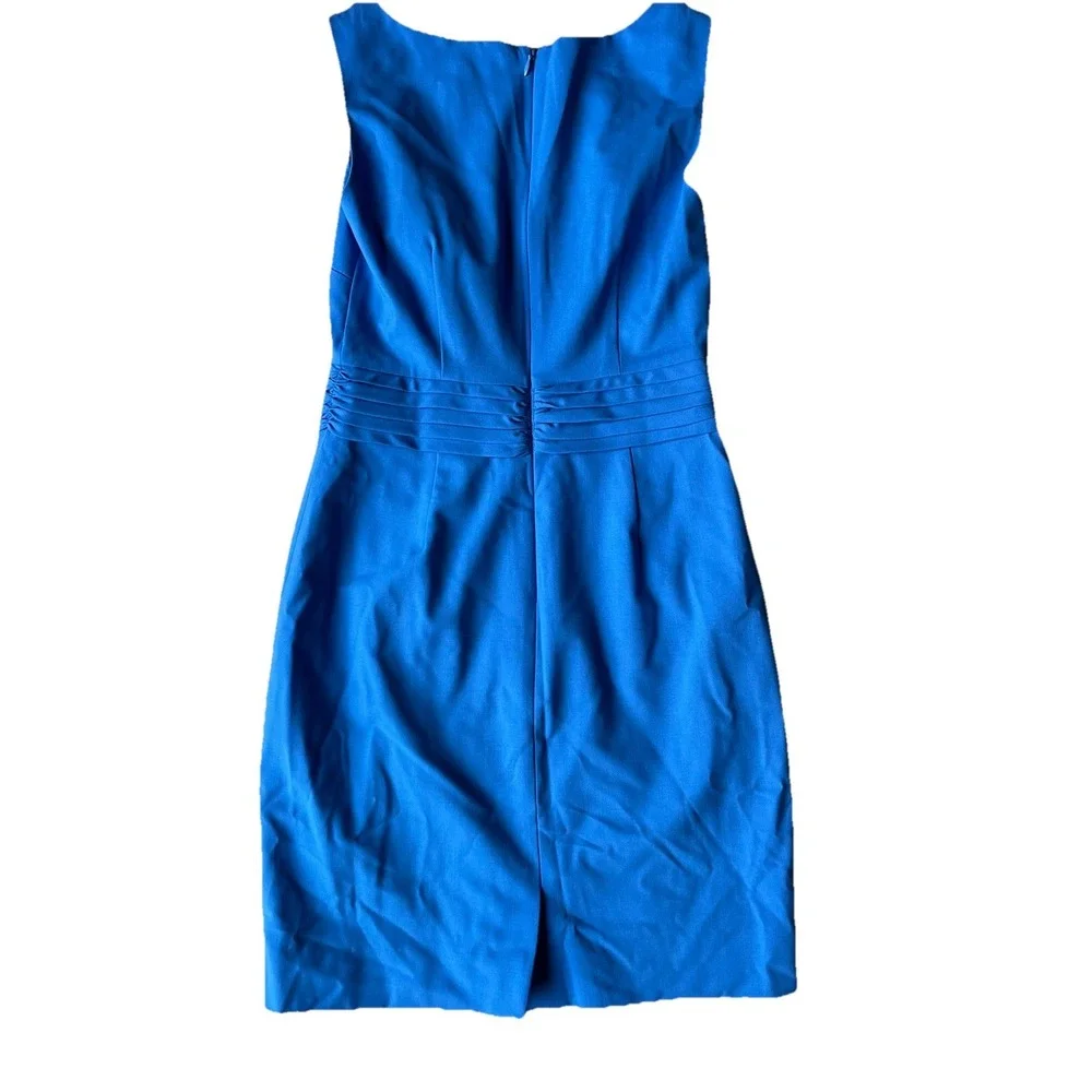 J. Crew‎ 365 Wool Dress Blue Size 0 Office Career Travel Sleeveless Sheath